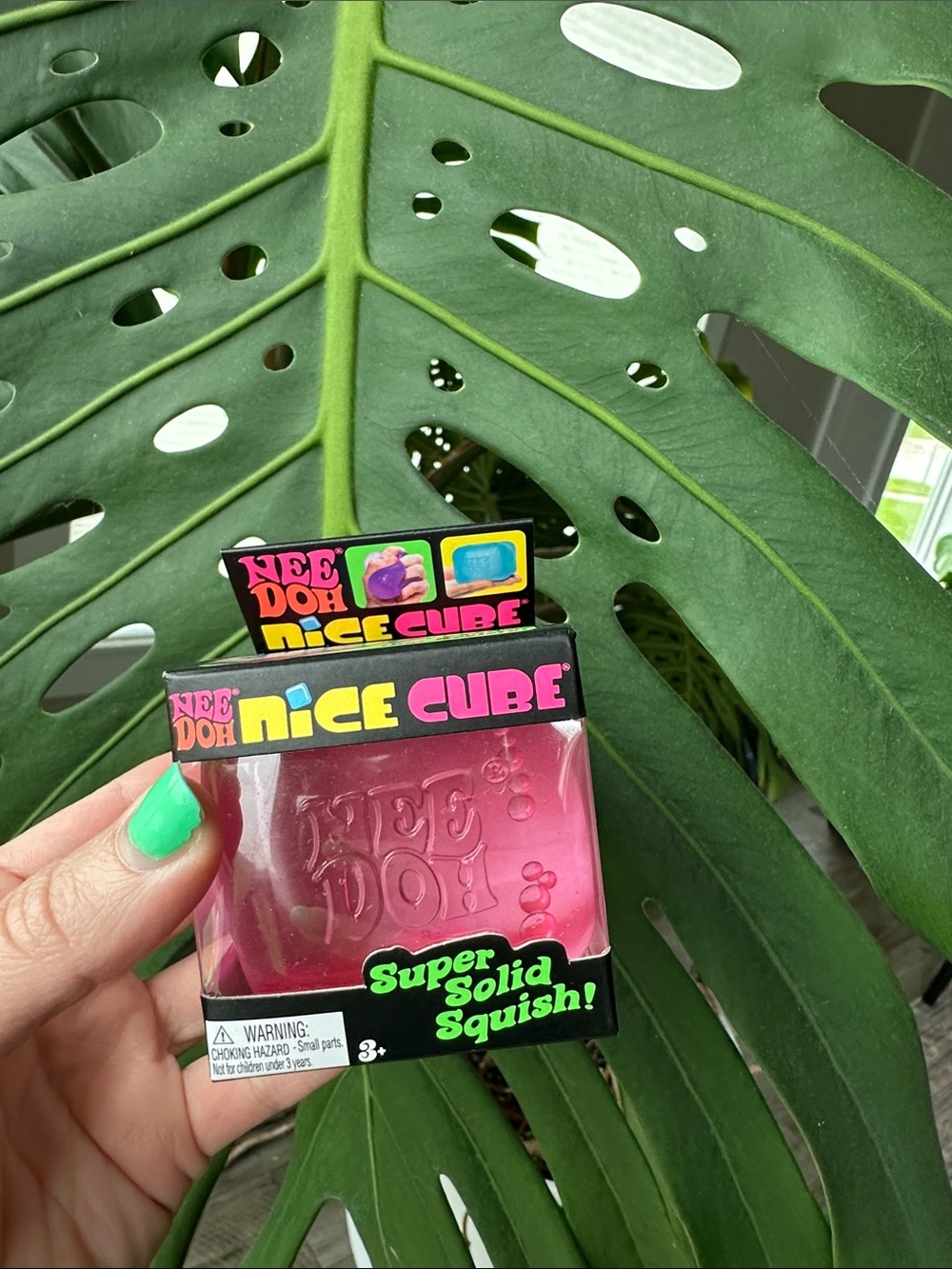 Needoh Nice Cube Super Solid Squish! - Pink
